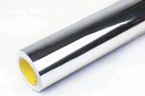 140gsm মিরর ক্রোম সিলভার ভিনাইল কার র‍্যাপ এয়ার রিলিজ তাপ প্রতিরোধী ভিনাইল মোড়ানো